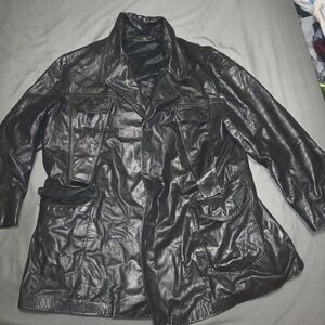 Heavy duty women's leather jacket